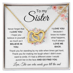 To My Sister – I Believe In You Necklace