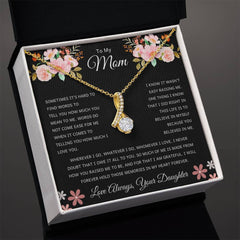 To My Mom - Words Can’t Express How Much You Mean to Me Necklace from Daughter