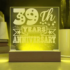 Retro Bold 39th Anniversary Plaque