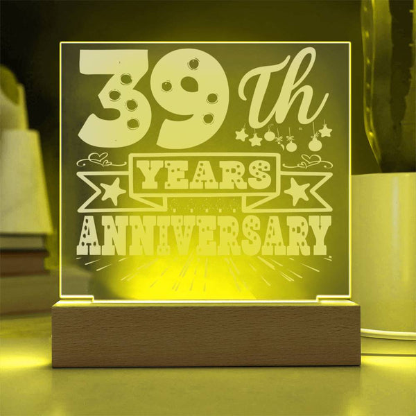 Retro Bold 39th Anniversary Plaque