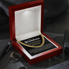 Grandson Necklace Gift, Meaningful Jewelry Keepsake with Love Message