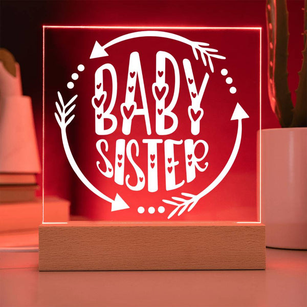 Baby Sister – Forever Adored, Always Protected Plaque