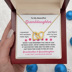 Necklace Gift for Granddaughter, Jewelry Gift Full of Love and Meaning, Interlocking Hearts Necklace