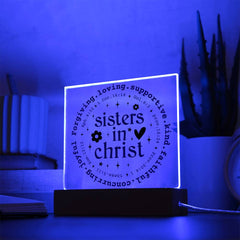 Sisters in Christ - Flower Design with Scriptures Plaque