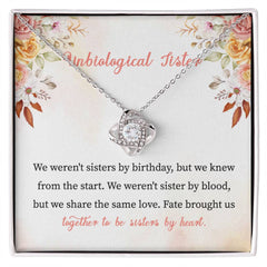 To My Unbiological Sister – Sisters by Heart Necklace