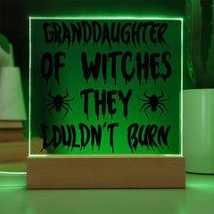 Granddaughter of Witches They Couldn’t Burn Plaque