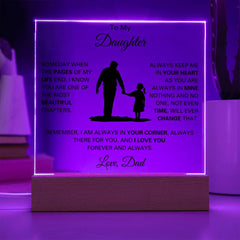 Gift For Daughter, Gift For Daughter From Dad, Custom Acrylic Table Gift for Daughter