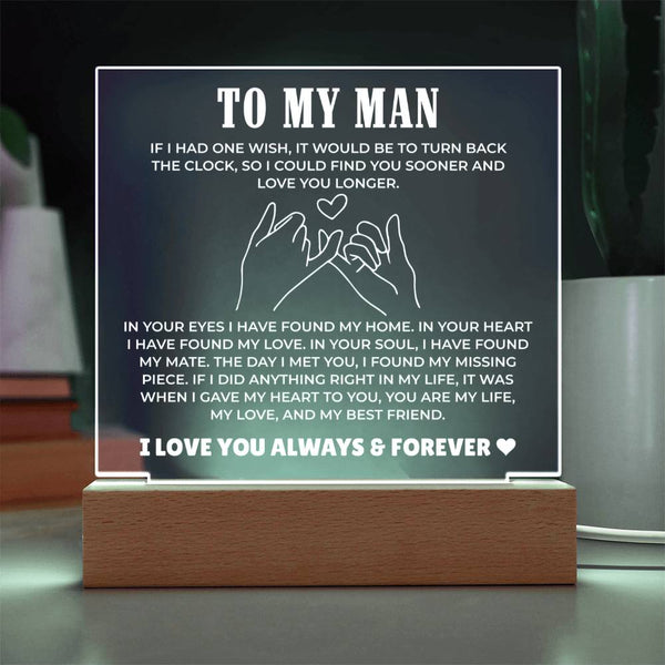 To My Man - You're My Love Plaque