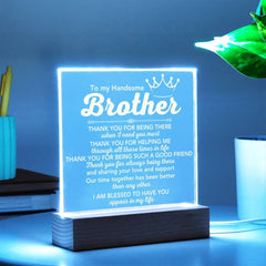 To My Brother, Brother Definition Gift, Acrylic Desk Light with Meaningful Words
