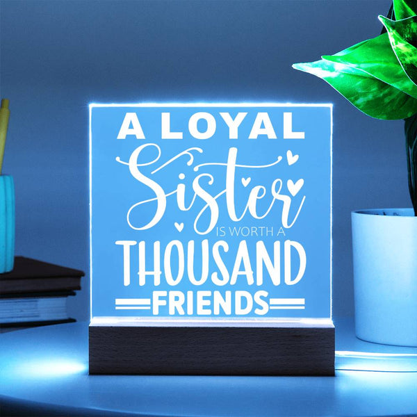 A Loyal Sister – Worth a Thousand Friends Plaque