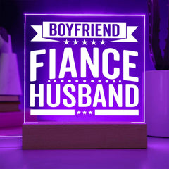 From Boyfriend to Husband – All In One LED Plaque