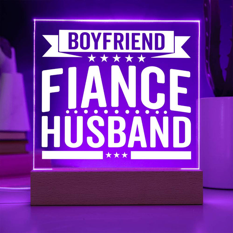 From Boyfriend to Husband – All In One LED Plaque