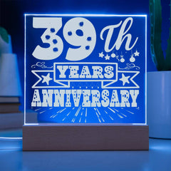 Retro Bold 39th Anniversary Plaque