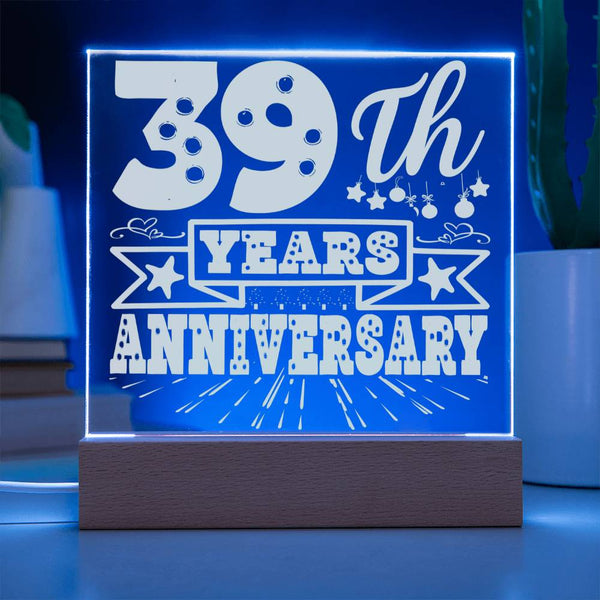 Retro Bold 39th Anniversary Plaque