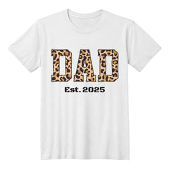 Custom Leopard Print Dad – Est. Year Tee