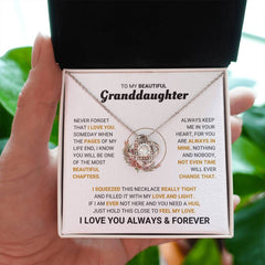 Heartfelt Jewelry Gift for Granddaughter, Beautiful Necklace for Every Occasion, Love Knot Necklace