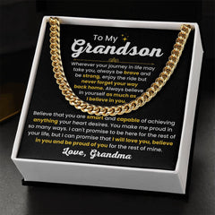 Grandson Cuban Link Chain – Heartfelt Gift from Grandpa or Grandma