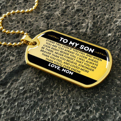 Dog Tag for Son from Mom – Inspiring Gift with a Message of Love