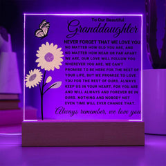 Granddaughter Gift Acrylic, Meaningful Loving Keepsake, Elegant Display for Cherished Memories