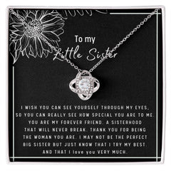 To My Little Sister – My Forever Friend Necklace