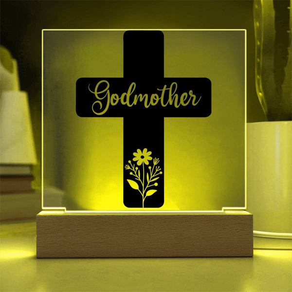 Godmother Cross – Faithful, Loving, Cherished Plaque