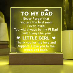 Personalized Acrylic Plaque for Dad from Daughter – Meaningful Gift for Dad