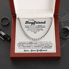 Necklace Gift for Him, Luxury Cuban Link Chain, Stylish Jewelry, Timeless Keepsake