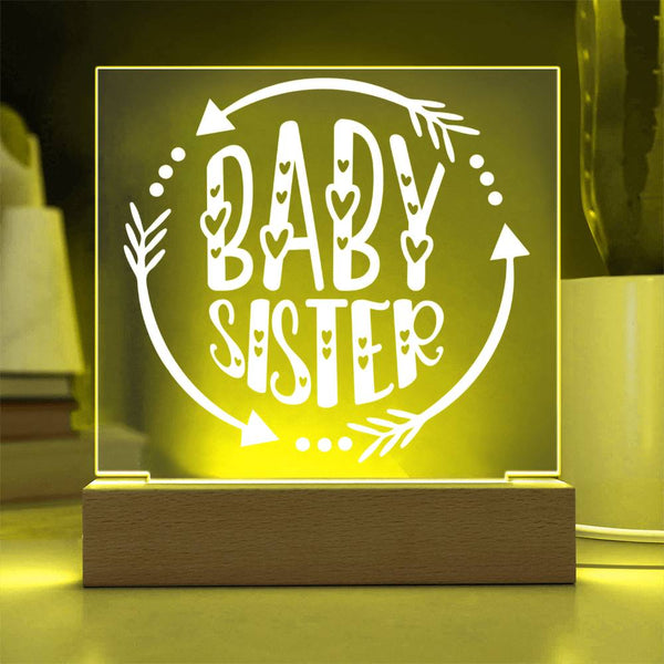 Baby Sister – Forever Adored, Always Protected Plaque