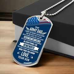 Dog Tag for Army Dad – Heartfelt Message from Son