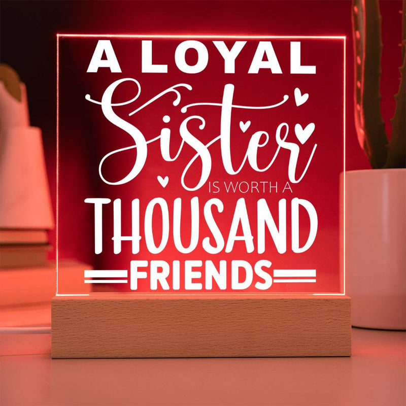 A Loyal Sister – Worth a Thousand Friends Plaque