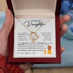 Gift For Daughter, Gift From Dad to Daughter, Heart Shaped Necklace for Daughter