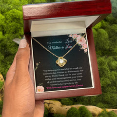 Gift for Mother-in-Law Necklace, Heartfelt Jewelry Keepsake, Perfect for Weddings or Holidays