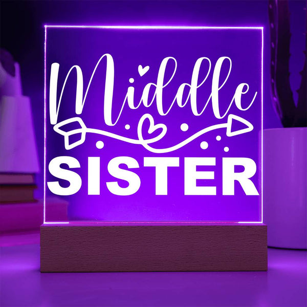 Middle Sister – The Heart of the Family Plaque
