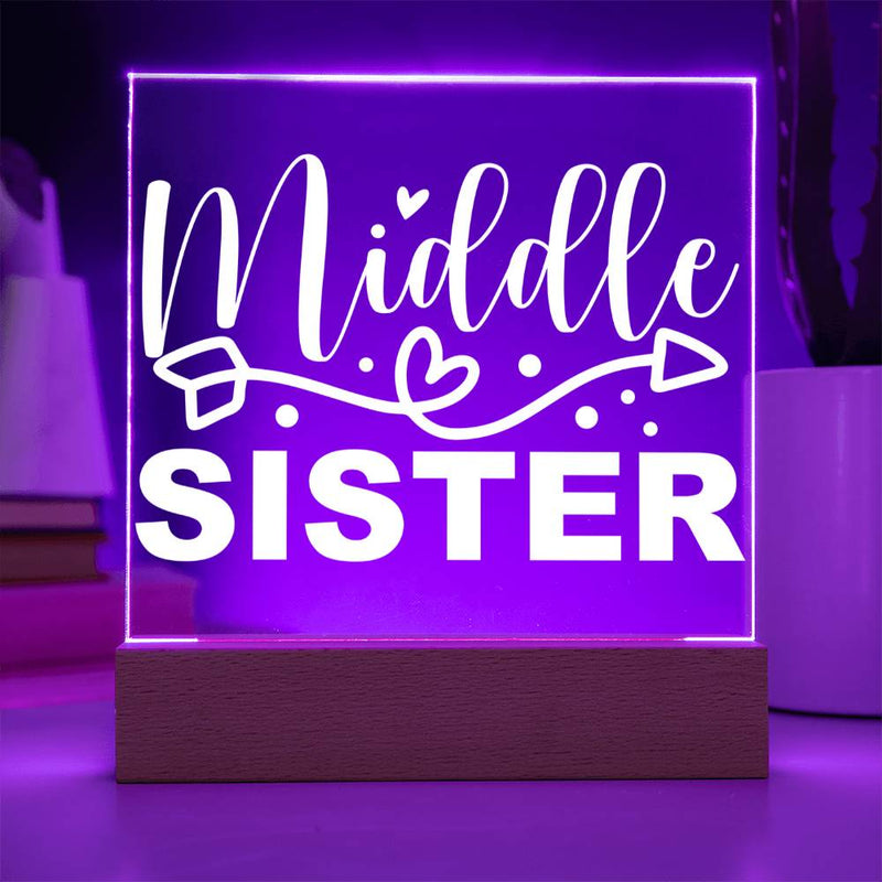 Middle Sister – The Heart of the Family Plaque