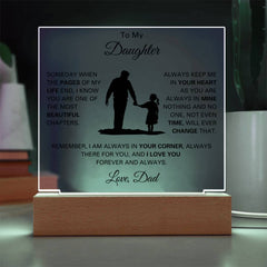 Gift For Daughter, Gift For Daughter From Dad, Custom Acrylic Table Gift for Daughter